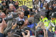 Extinction Rebellion Protest Energy Intelligence Forum in London, UK.