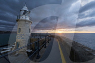 Sunrise in Folkestone, UK.