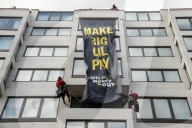 Extinction Rebellion Protest Energy Intelligence Forum in London, UK.