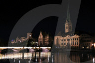 FEATURE - Der Limmatquai in Zürich und Umgebung bei Nacht