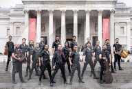 17 Argentinian drummers - Malevo in 
Trafalgar Square, London, UK. 