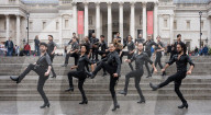 17 Argentinian drummers - Malevo in 
Trafalgar Square, London, UK. 
