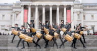 17 Argentinian drummers - Malevo in 
Trafalgar Square, London, UK. 