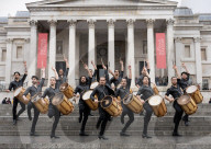 17 Argentinian drummers - Malevo in 
Trafalgar Square, London, UK. 