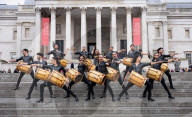 17 Argentinian drummers - Malevo in 
Trafalgar Square, London, UK. 
