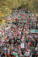 March For A Ceasefire In Palestine in London, UK.