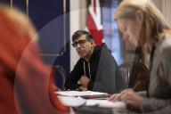 Prime minister Rishi Sunak speaks with Emmanuel Macron