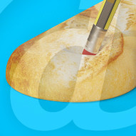 Baguette-shaped keyboard rest