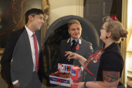 Prime Minister Rishi Sunak and his wife buy poppies
