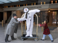 Snowman themed Afternoon Tea at Grosvenor House Hotel, London, UK.