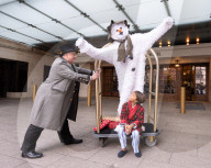 Snowman themed Afternoon Tea at Grosvenor House Hotel, London, UK.