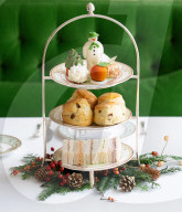 Snowman themed Afternoon Tea at Grosvenor House Hotel, London, UK.
