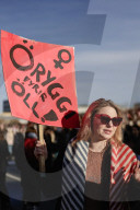 Iceland PM joins crowd of 100,000 for full-day women's strike