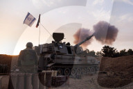 Israeli artillery firing on Gaza