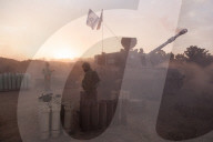 Israeli artillery firing on Gaza