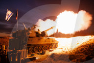 Israeli artillery firing on Gaza