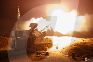 Israeli artillery firing on Gaza