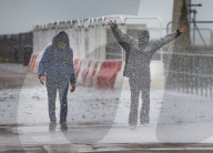 Storm Ciaran in Portsmouth, UK.