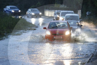Storm Ciaran in Amberley, UK.