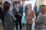 The Prime Minister Rishi Sunak and other leaders at the AI Safety Summit