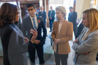 The Prime Minister Rishi Sunak and other leaders at the AI Safety Summit