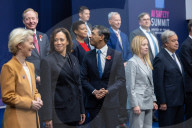 The Prime Minister Rishi Sunak and other leaders at the AI Safety Summit