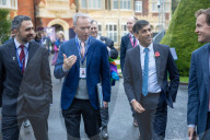 The Prime Minister Rishi Sunak meets tech CEOs at Bletchley Park