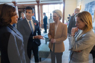 The Prime Minister Rishi Sunak and other leaders at the AI Safety Summit