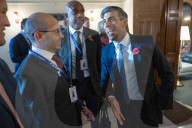 The Prime Minister Rishi Sunak meets tech CEOs at Bletchley Park