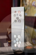 Jeremy Hunt UK Chancellor of the Exchequer showcases new coins of the nation