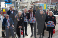 The Prime Minister Rishi Sunak sells poppies for the British Legion at Norwich Station on way to Bacton Oil & Gas Terminal