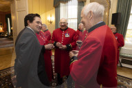 Akshata Murty and Jonhny Mercer host Chelsea Pensioners
