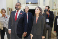 The Foreign Secretary James Cleverly attends the G7 Foreign Ministers' Meeting