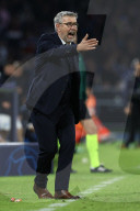 FUSSBALL - Urs Fischer, Trainer von Union Berlin, gestikuliert während des Uefa-Champions-League-Spiels zwischen SSC Napoli und Union Berlin