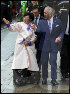 The Kings meets with members of the Korean community in New Malden, UK.
