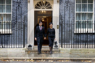 The Prime Minister Rishi Sunak leaves Downing Street for Remembrance Sunday