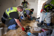 ZAKA recovery operation in Kfar Aza kibbutz