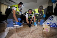 ZAKA recovery operation in Kfar Aza kibbutz