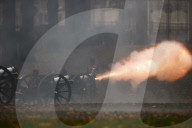 King Charles III 75th birthday gun salute in London, UK.