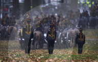 King Charles III 75th birthday gun salute in London, UK.