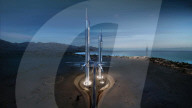 New mirage-like hotel towers for futuristic Saudi Arabia development