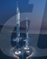New mirage-like hotel towers for futuristic Saudi Arabia development