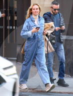 Diane Kruger Sports A Denim Jumpsuit - NYC