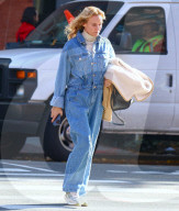 Diane Kruger Sports A Denim Jumpsuit - NYC