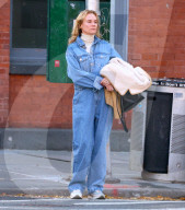 Diane Kruger Sports A Denim Jumpsuit - NYC