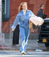 Diane Kruger Sports A Denim Jumpsuit - NYC