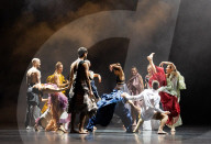 Rehearsal of Emanuel Gat Dance - LoveTrain 2020 at Sadlers Wells, London, UK.