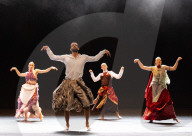 Rehearsal of Emanuel Gat Dance - LoveTrain 2020 at Sadlers Wells, London, UK.