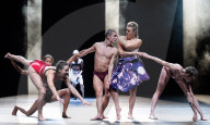 Rehearsal of Emanuel Gat Dance - LoveTrain 2020 at Sadlers Wells, London, UK.