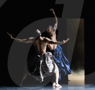 Rehearsal of Emanuel Gat Dance - LoveTrain 2020 at Sadlers Wells, London, UK.